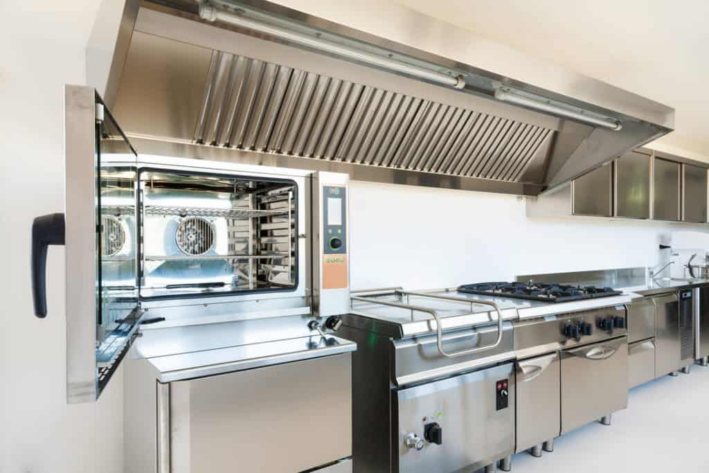Professional kitchen in modern building clean kitchen