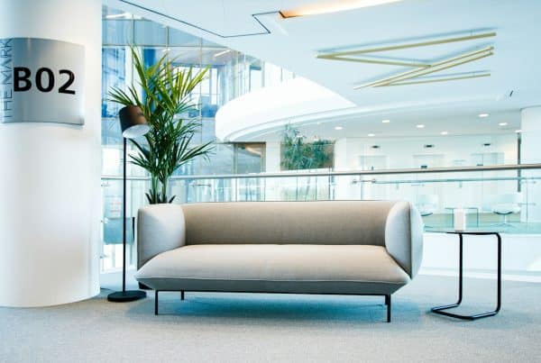 a couch and a table in a room